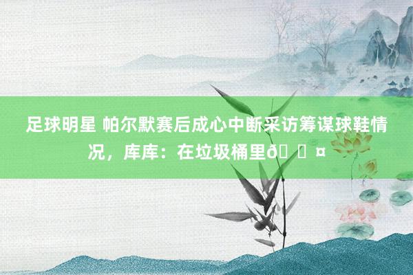 足球明星 帕尔默赛后成心中断采访筹谋球鞋情况，库库：在垃圾桶里😤