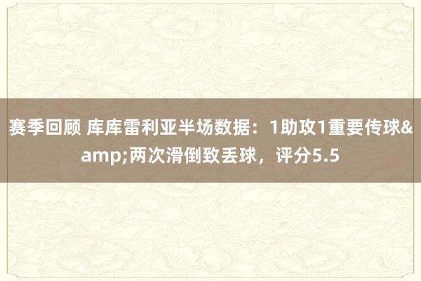 赛季回顾 库库雷利亚半场数据：1助攻1重要传球&两次滑倒致丢球，评分5.5